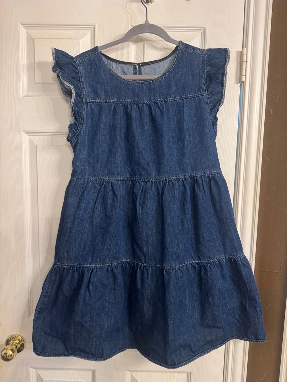 Women’s ' Denim Tiered Dress - Blue